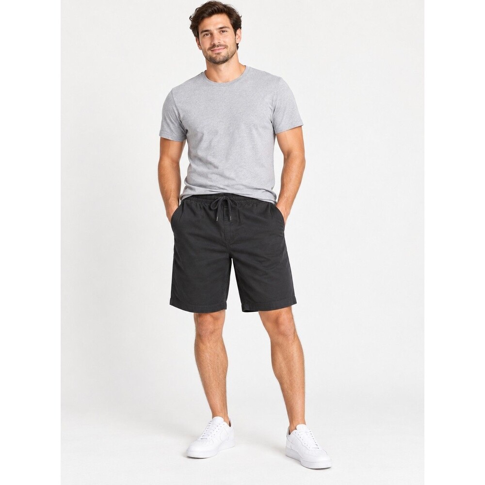 George Men’s Black Stretch Pull-On Shorts Size Large 36–38 Drawstring Elastic...